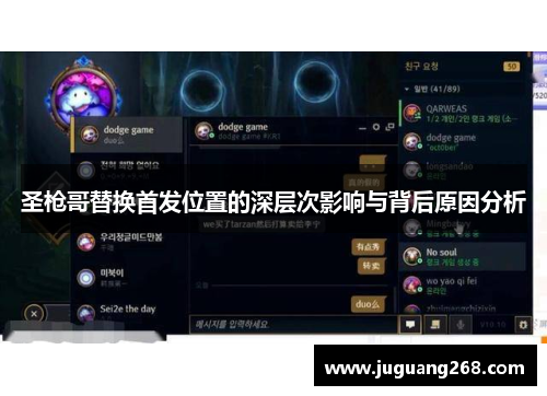 圣枪哥替换首发位置的深层次影响与背后原因分析